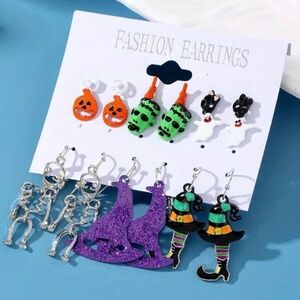 NWT! Set of 9 pairs of Halloween Pierced Post and Dangle Earrings!